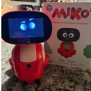Miko 3 Smart AI Robot Kids Red Educational Interactive Toy EUC